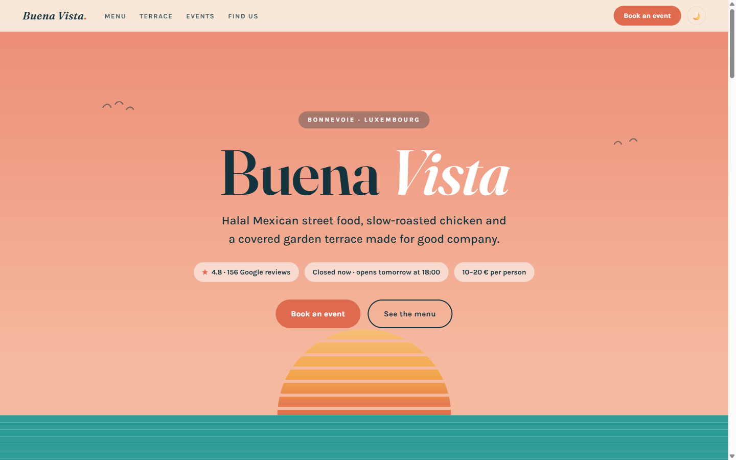 Buena Vista restaurant website